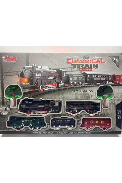 afreyz oyuncak Oyuncak Tren Pilli Sesli Büyük Boy Tren Set Ray Üzerinde Gideb...