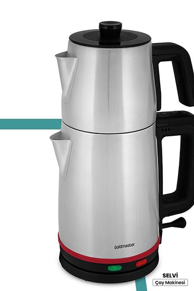 GOLDMASTER Cypress 2200 Watt Double Heater Stainless Steel Tea Maker and Kettle