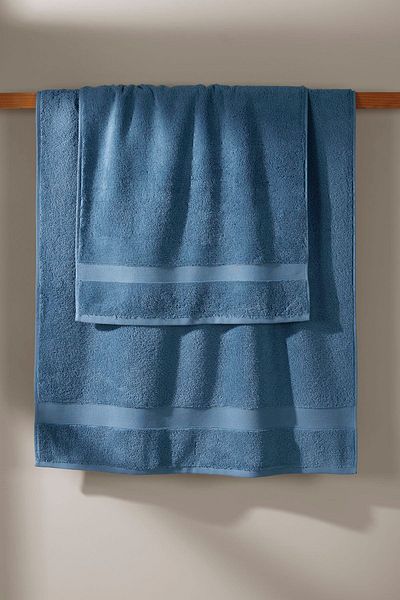 İrya Luxe Premium 2-Piece Blue Towel Set - 100% Cotton, 50x90-70x140