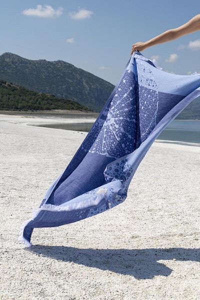 İrya Urchin 100% Bumbac Peshtemal Blue 90x170