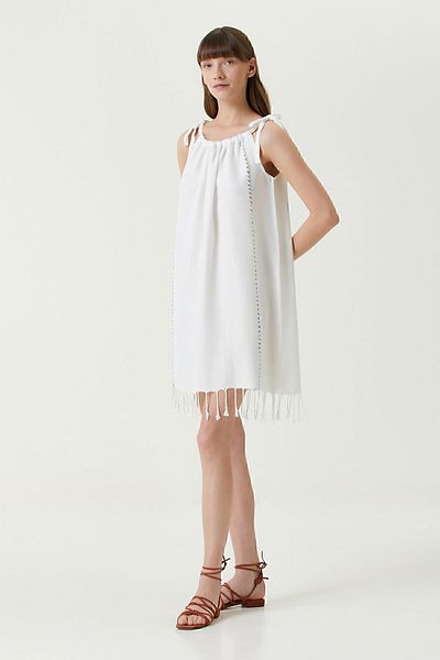 İrya Serene Shirred Beach Dress - Τυρκουάζ Διχτυωτό Ανοιχτό