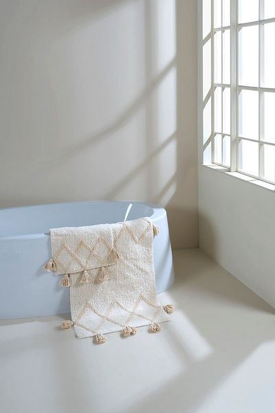 İrya Agnes Σετ 2 Χαλάκι Μπάνιου 100% Βαμβάκι 40x60 60x90 Εκρού