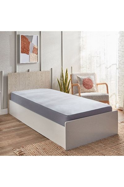 Home Box Ferum Micro Jersey Single Fitted Sheet - 90x200+30 cm