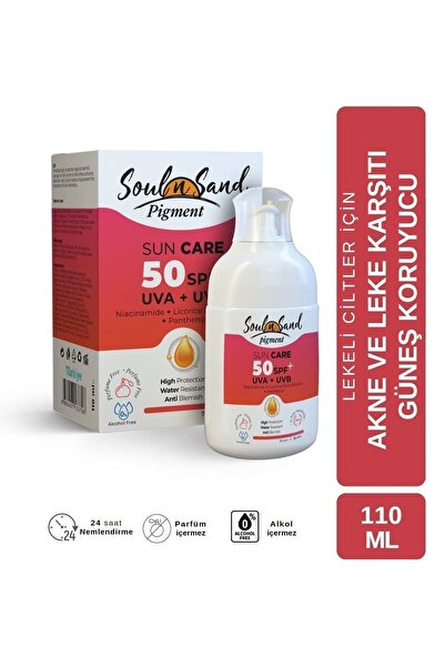 Soul N Sand Akne Ve Leke Karşıtı Pigmenta Spf 50 Güneş Kremi 110 ml