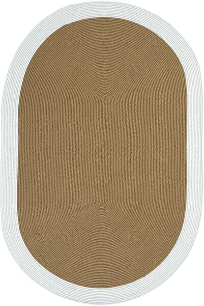 Cool Halı Luke 857 Beyaz Oval Halı Paspas Örgü Hasır Kilim Yolluk Bohem Dekor...