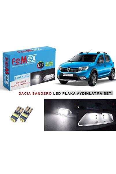 FEMEX Dacia Sandero LED Plaka Aydınlatma Ampul Seti FEMEX Parlak Beyaz