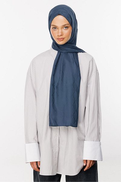Mooncorn Anthracite Aura Patterned Silky Jacquard Shawl