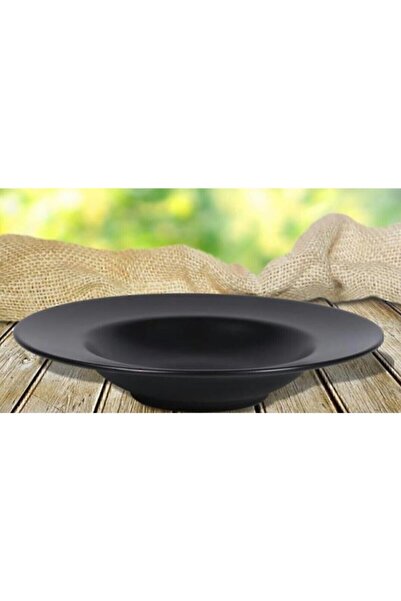 Keramika Mat Siyah Makarna Tabağı 26 cm Takım 2'li