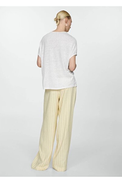 MANGO Woman Μπλουζάκι από 100% λινό