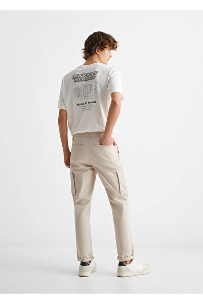 Mango Teen Бавовняні вантажні штани зручної посадки