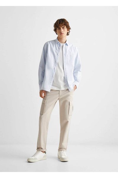 Mango Teen Cotton Cargo Pants - Relaxed Fit
