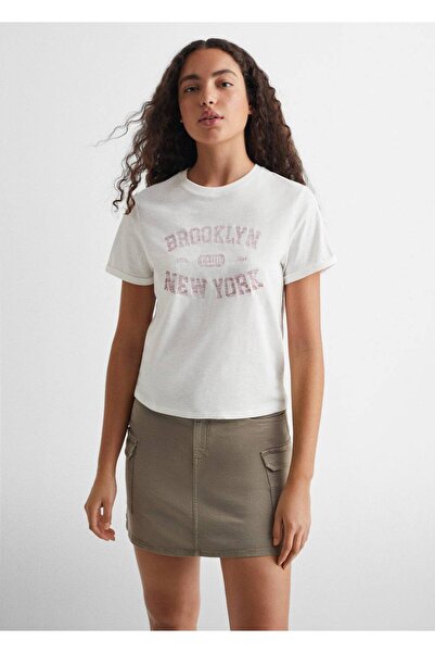 Mango Teen Tricou Alb Pentru Copii