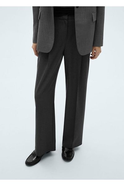 MANGO Woman Wideleg pants with pens