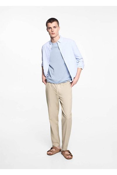 Mango Teen Pantaloni bej pentru copii