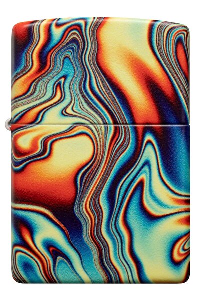 Zippo Colorful Swirl Pattern Design Glow In The Dark Çakmak