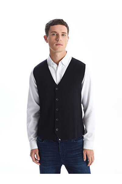 LC Waikiki Lcwk Standard Fit V-Neck Men's Knitwear Vest