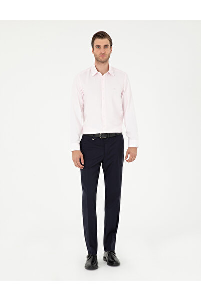 Pierre Cardin Açık Pembe Slim Fit Armürlü Uzun Kollu Gömlek 50294742-VR078