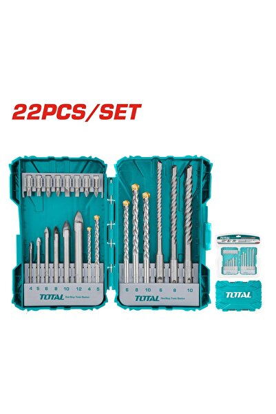 TOTAL 22 PARÇA BİTS UÇ BETON VE CAM UCU SETİ - TACSDL12201