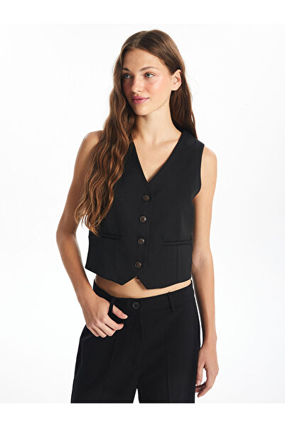 LC Waikiki Xside Women's V-Neck Plain Classic Vest