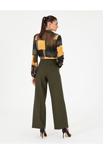 Pierre Cardin Haki Palazzo Kumaş Pantolon 50296528-VR027