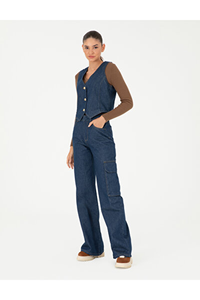 Pierre Cardin İndigo Loose Fit Jean Pantolon 50291401-VR028