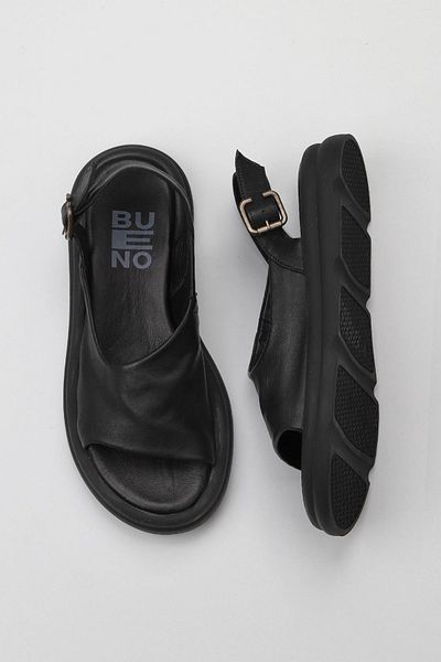 Bueno Shoes Sandale de damă din piele neagră - model 01wy9407