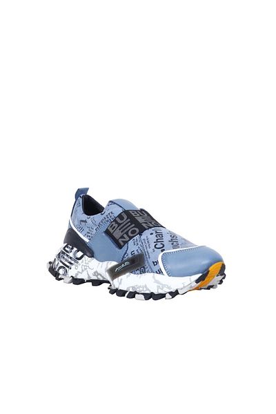 Bueno Shoes Pantofi sport din piele albastră de damă - 01wr2109
