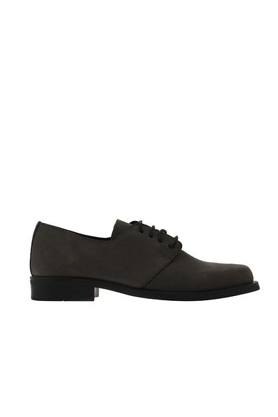 Bueno Shoes Γυναικεία Flat παπούτσια Dark Grey Nubuck - 01wv8600
