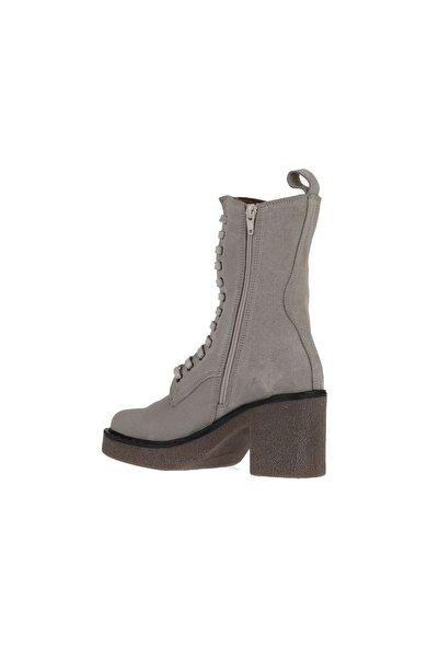 Bueno Shoes Bej Süet Kadın Topuklu Bot 01wt2902