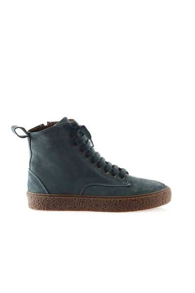 Bueno Shoes Green Suede Γυναικείες Μπότες - Flat Cut 01wt3202