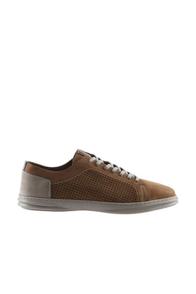 Bueno Shoes Мъжки ежедневни обувки - кафяво сиво, Dante Leather, 07m9983