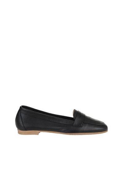 Bueno Shoes Черни кожени дамски мокасини - 01wy0801