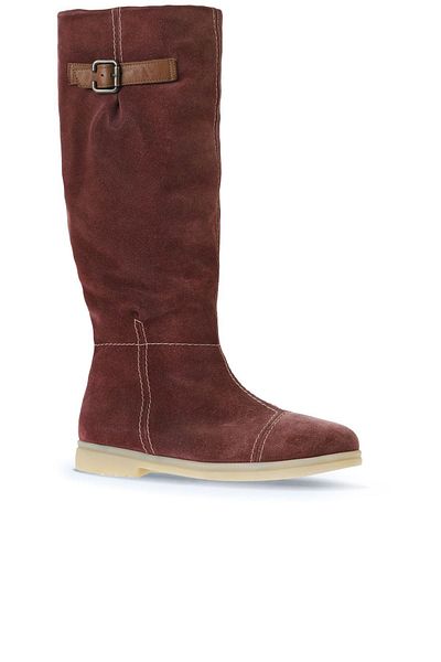 Bueno Shoes Burgundy Suede Women's Boots - FlatModel01wt3314