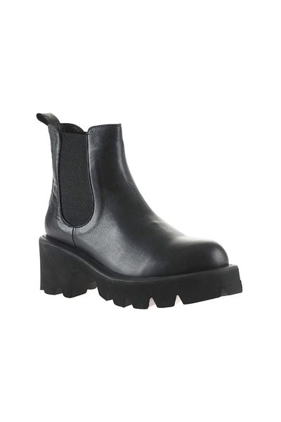Bueno Shoes Cizme cu toc pentru femei Flotter din piele neagră - 01wt1705