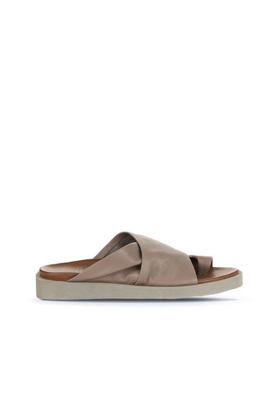 Bueno Shoes Papuci de damă din piele gri - Flip Flops, model 01ws2809