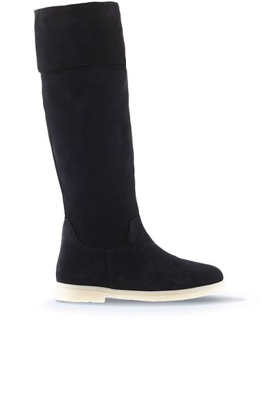 Bueno Shoes Suede γυναικείες φλατ μπότες Navy Blue - 01wt3308