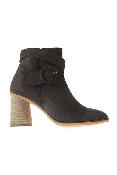 Bueno Shoes Γυναικείες μπότες Nubuck Grey με τακούνι - 01wr5500