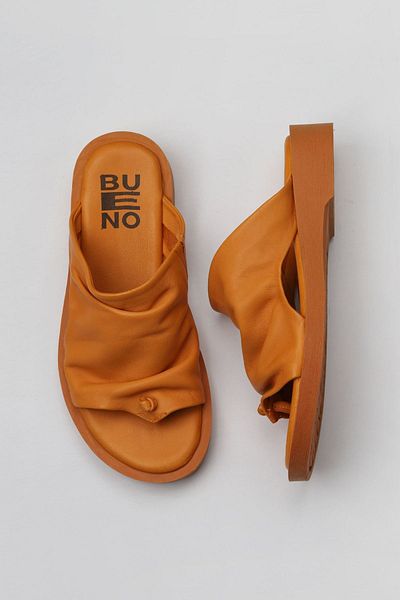 Bueno Shoes Turuncu Deri Kadın Parmak Arası Terlik 01wy2910