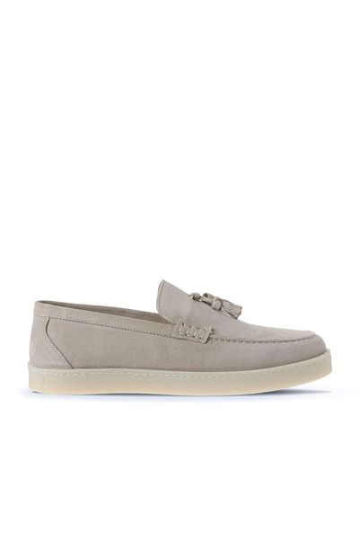 Bueno Shoes Мъжки бежови велурени мокасини - 07ma22372026