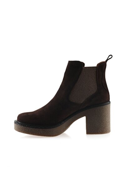 Bueno Shoes Kahverengi Süet Kadın Topuklu Bot 01wt2900