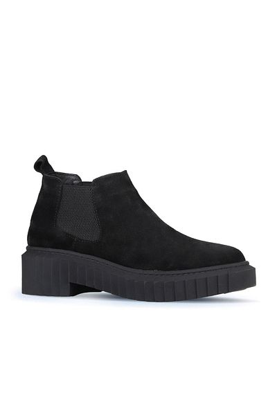 Bueno Shoes Cizme de dama din piele intoarsa neagra - Model 01wz6311 Pantofi cu toc