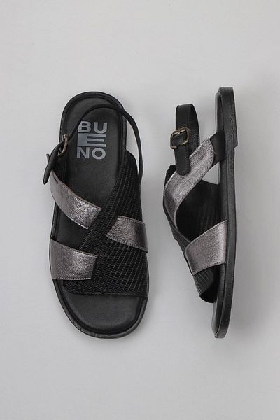 Bueno Shoes Sandale de damă din piele neagră - Multi 01wy2012