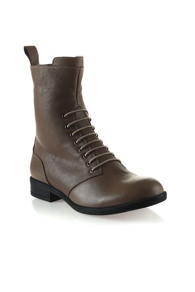 Bueno Shoes 01wt2603 Μοντέλο Γκρι Δερμάτινες Γυναικείες Μπότες