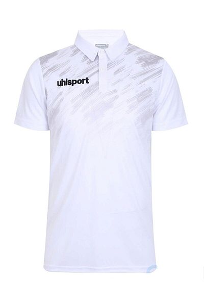 UHLSPORT Μαύρο και άσπρο μπλουζάκι Polo - Brush 2021007