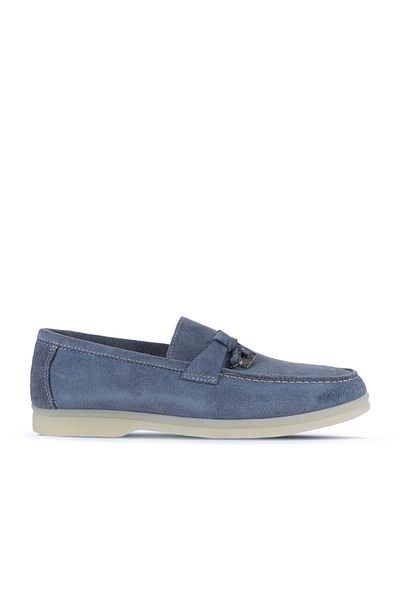 Bueno Shoes Loafer de damă din piele intoarsa - albastru, model 05ws101