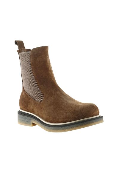 Bueno Shoes Tan Suede Γυναικείες Μπότες - Flat Cut 01wt3101