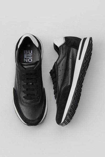 Bueno Shoes Ανδρικά αθλητικά παπούτσια - Μαύρο Multi Leather, Μοντέλο 01my13402
