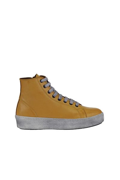 Bueno Shoes Γυναικεία Αθλητικά Μποτάκια - Κίτρινο Δερμάτινο, Μοντέλο 01wr1910