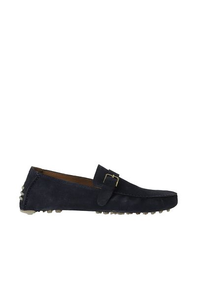 Bueno Shoes Мъжки мокасини - Тъмносин тъмен велур, 10m102661