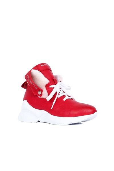 Bueno Shoes Γυναικεία Αθλητικά Μποτάκια - Κόκκινο Δερμάτινο, Μοντέλο 01wp7903